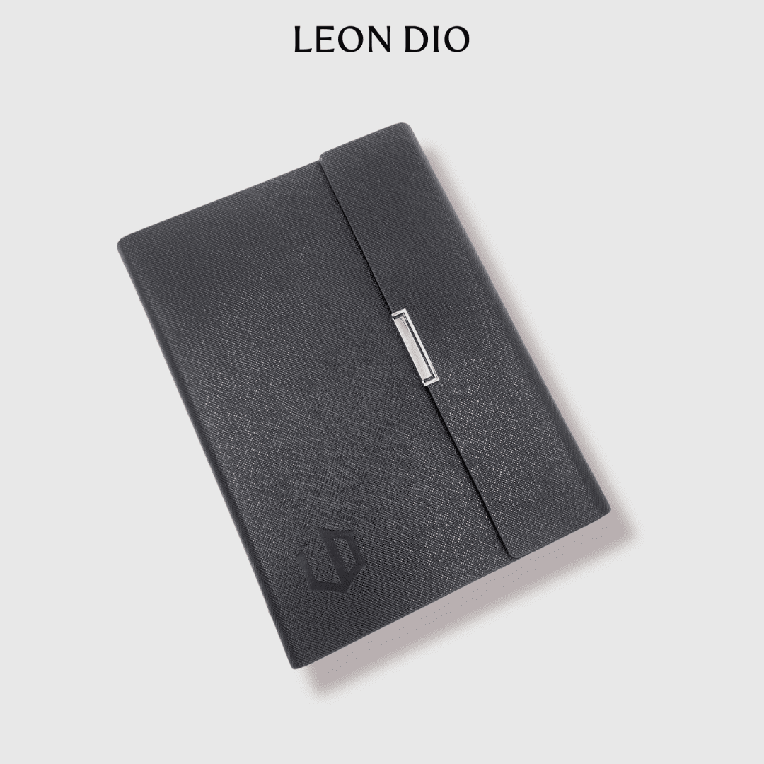 Sổ Da Bìa Còng Leon Dio - Màu Đen thumbnail 3
