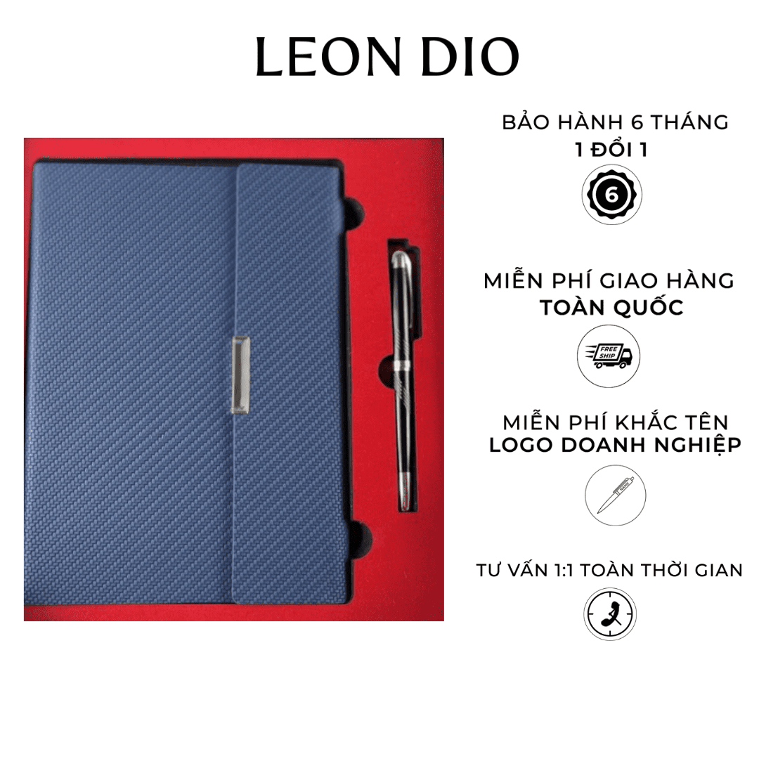 Bộ Quà Tặng Sổ Da Leon Dio Và Bút Primal Aspire thumbnail 2