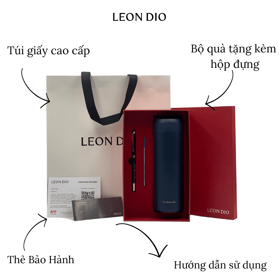 Bộ Quà Tặng Bình Chính Hãng LocknLock DANDY ONETOUCH TUMBLER Màu Xanh 420ml – Bút Ký Tên Leon Dio (Giá Liên Hệ) thumbnail 9