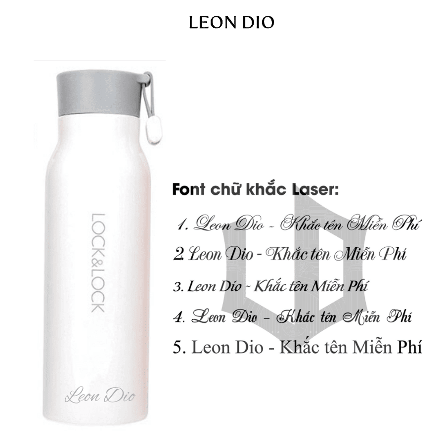 Bộ Quà Tặng Bình Chính Hãng LocknLock NAME TUMBLER Màu Trắng 500ml – Bút Ký Tên Leon Dio (Giá Liên Hệ) thumbnail 7
