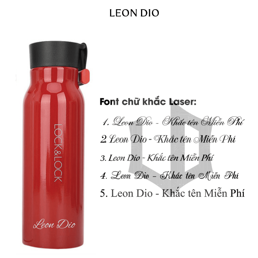 Bộ Quà Tặng Bình Chính Hãng LocknLock NAME TUMBLER Màu Đỏ 500ml – Bút Ký Tên Leon Dio (Giá Liên Hệ) thumbnail 7
