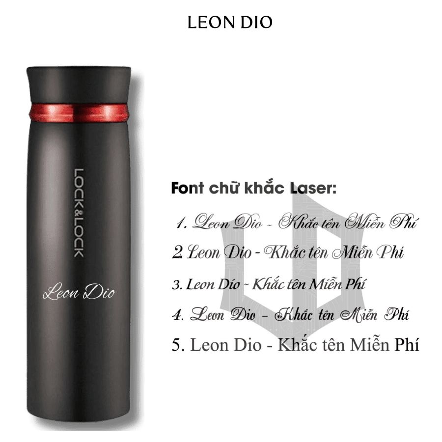 Bộ Quà Tặng Bình Chính Hãng LocknLock Feather Light Màu Đen Viền Đỏ 450ml – Bút Ký Tên Leon Dio (Giá Liên Hệ) thumbnail 9