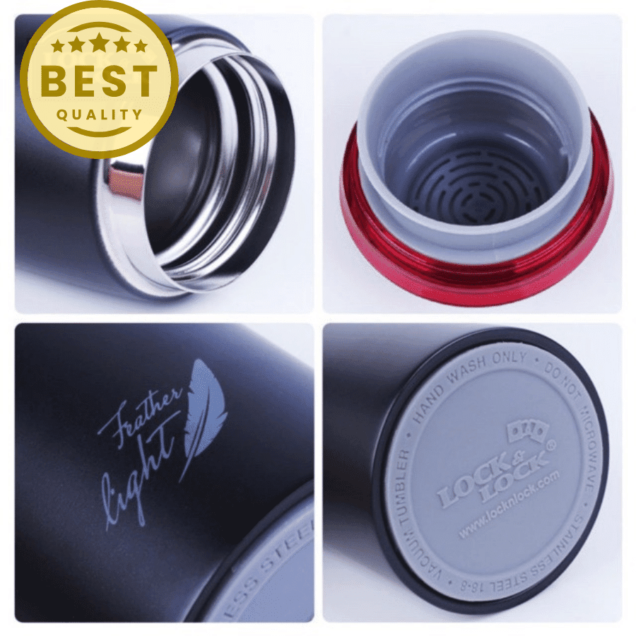 Bộ Quà Tặng Bình Chính Hãng LocknLock Feather Light Màu Đen Viền Đỏ 450ml – Bút Ký Tên Leon Dio (Giá Liên Hệ) thumbnail 7