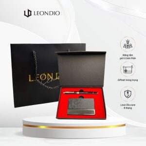 GiftSet Hộp Đựng Namecard (Card Holder) - Bút Primal Gentee Gold