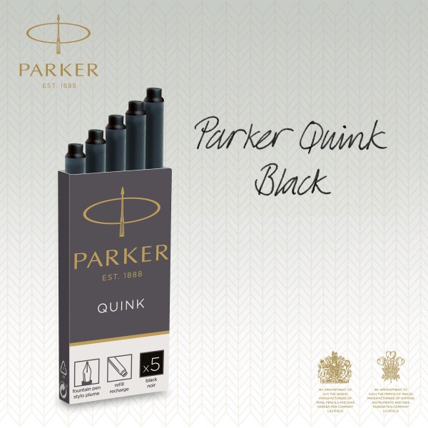 Ống Mực Viết Máy Parker - Đen (5 ống/vĩ)