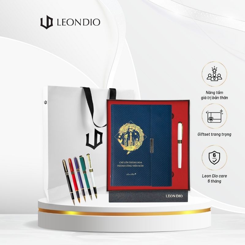 GiftSet Cao Cấp Sang Trọng Sổ Leon Dio Cá Chép Hóa Rồng - Bút Primal Hive thumbnail 1