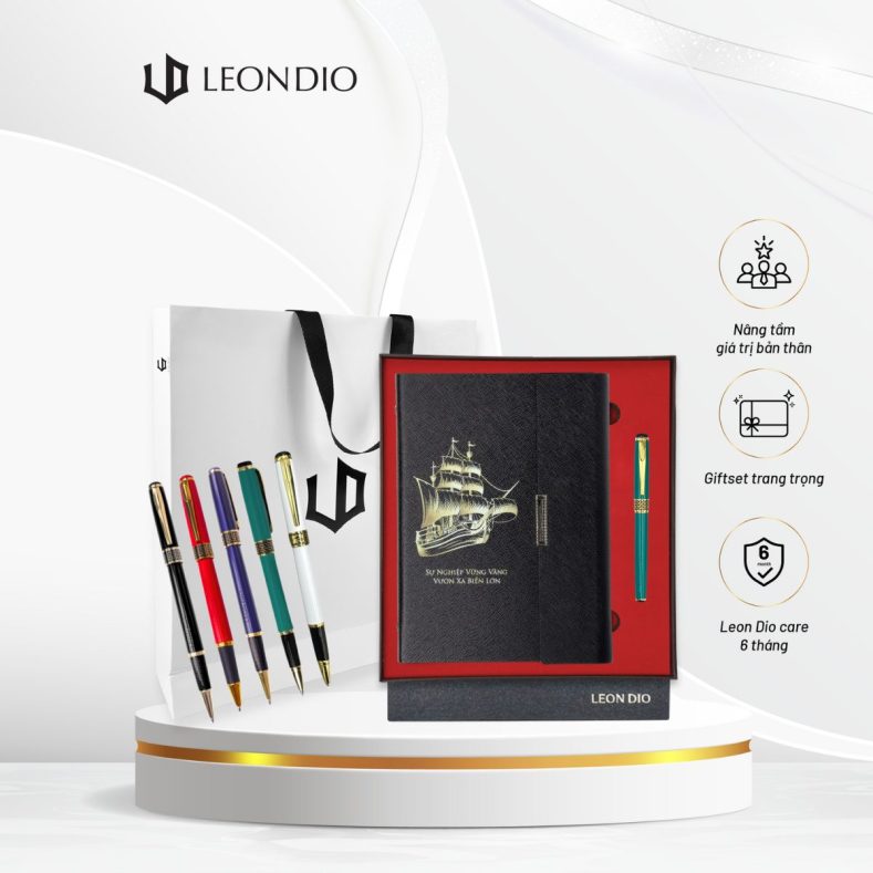 GiftSet Cao Cấp Sang Trọng Sổ Leon Dio Vươn Xa Biển Lớn - Bút Primal Hive