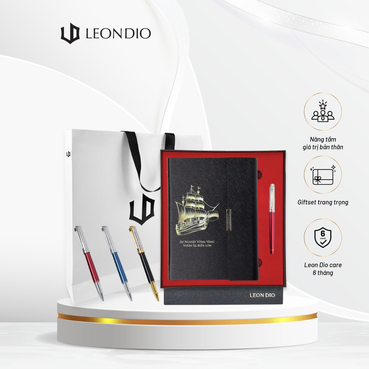 GiftSet Cao Cấp Sang Trọng Sổ Leon Dio Vươn Xa Biển Lớn - Bút The Soul thumbnail 1