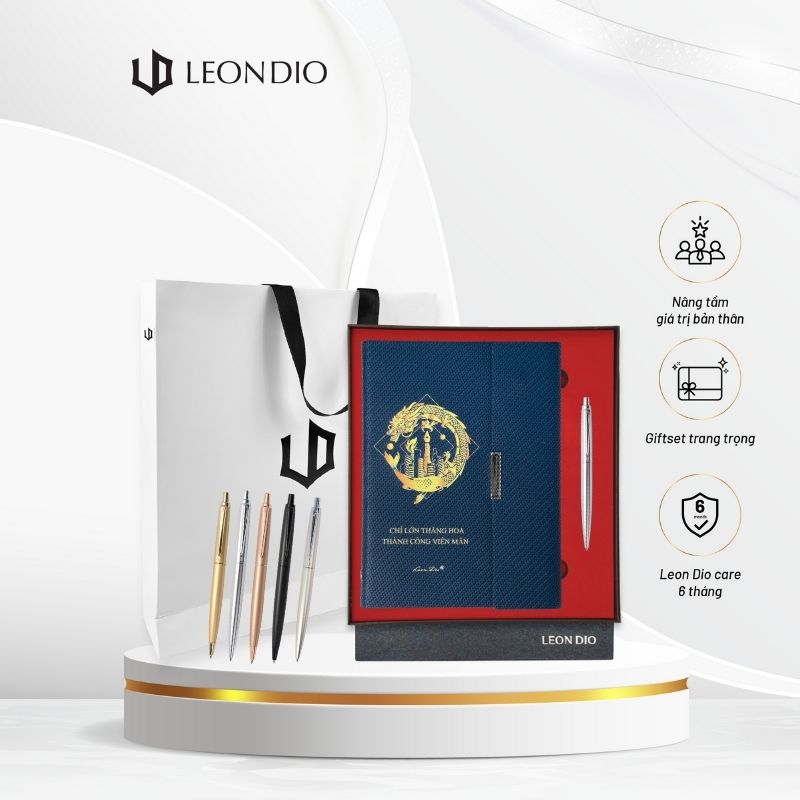 GiftSet Cao Cấp Sang Trọng Sổ Leon Dio Cá Chép Hóa Rồng - Bút Feli Ritter thumbnail 1