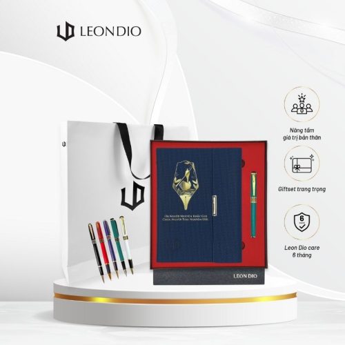 GiftSet Cao Cấp Sang Trọng Sổ Leon Dio Người Lái Đò - Bút Primal Hive