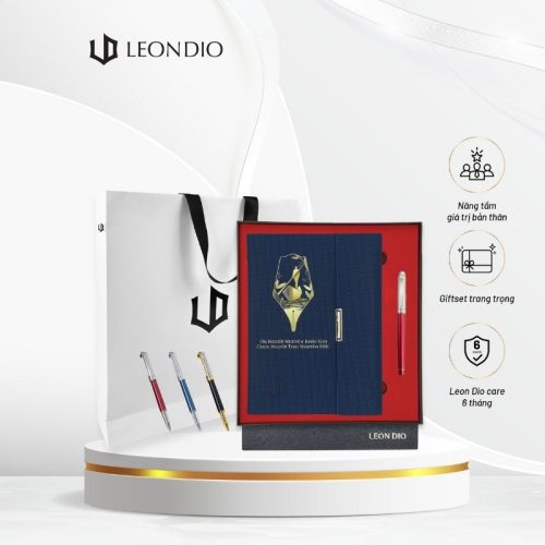 GiftSet Cao Cấp Sang Trọng Sổ Leon Dio Người Lái Đò - Bút The Soul
