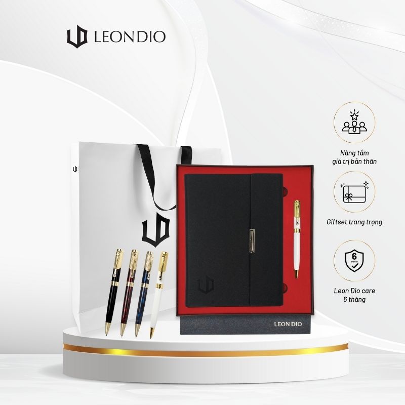 GiftSet Cao Cấp Sang Trọng Sổ Leon Dio - Bút The Classic Lapis Lazuli thumbnail 1