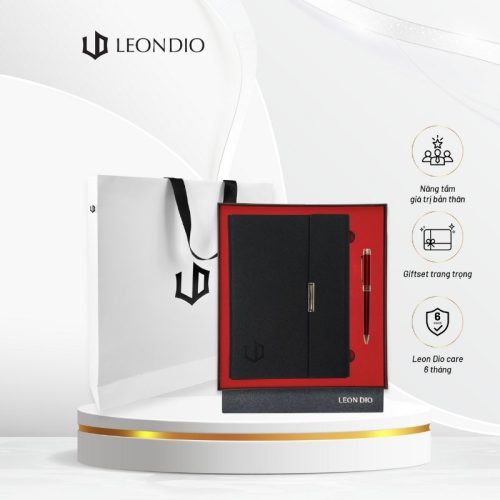 GiftSet Cao Cấp Sang Trọng Sổ Leon Dio - Bút Âu Lạc Nhật Nam