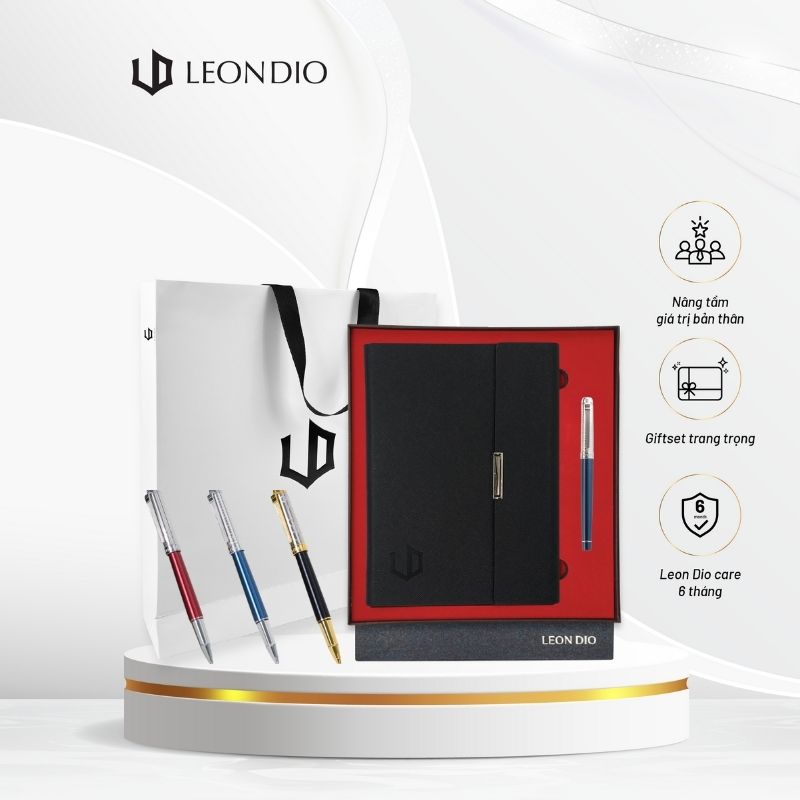 GiftSet Cao Cấp Sang Trọng Sổ Leon Dio - Bút The Discovery thumbnail 1