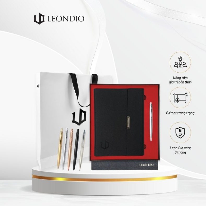 GiftSet Cao Cấp Sang Trọng Sổ Leon Dio - Bút Feli Ritter