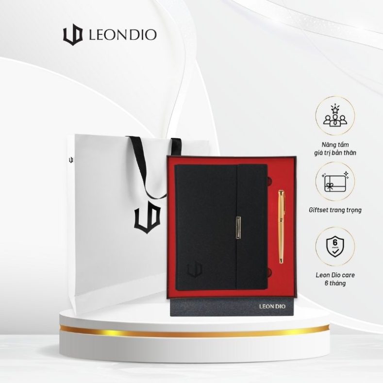 GiftSet Cao Cấp Sang Trọng Sổ Leon Dio - Bút Le Noble Tournesols