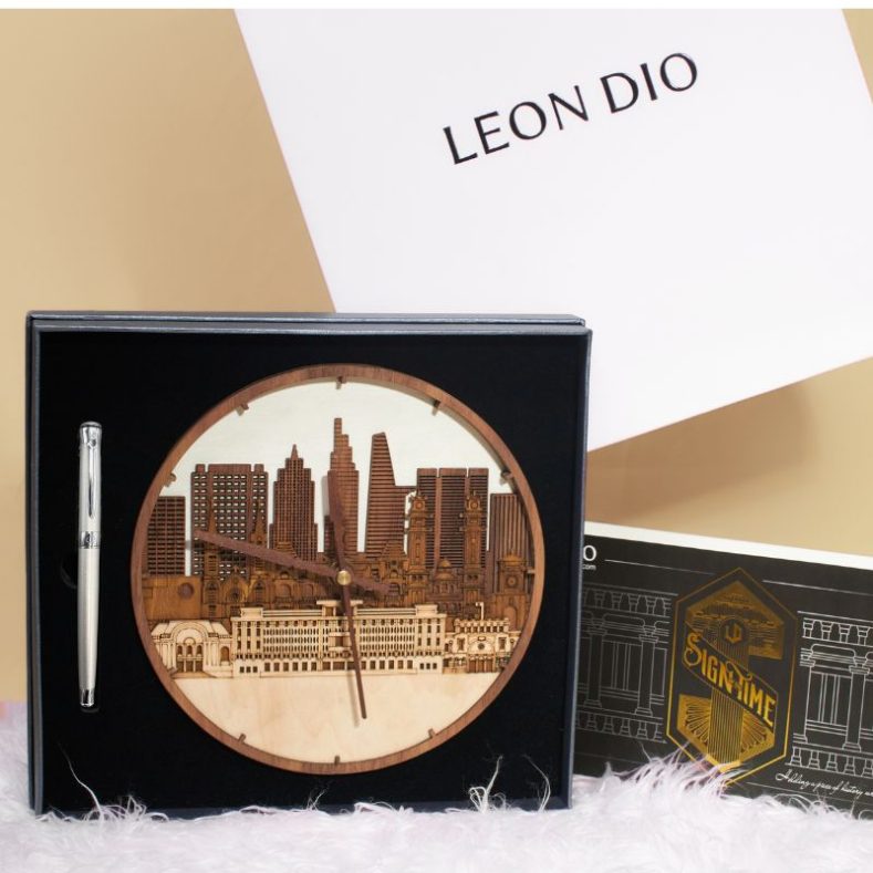 GiftSet Đồng Hồ Skylight Hồ Chí Minh - Bút Le Noble Rising Star